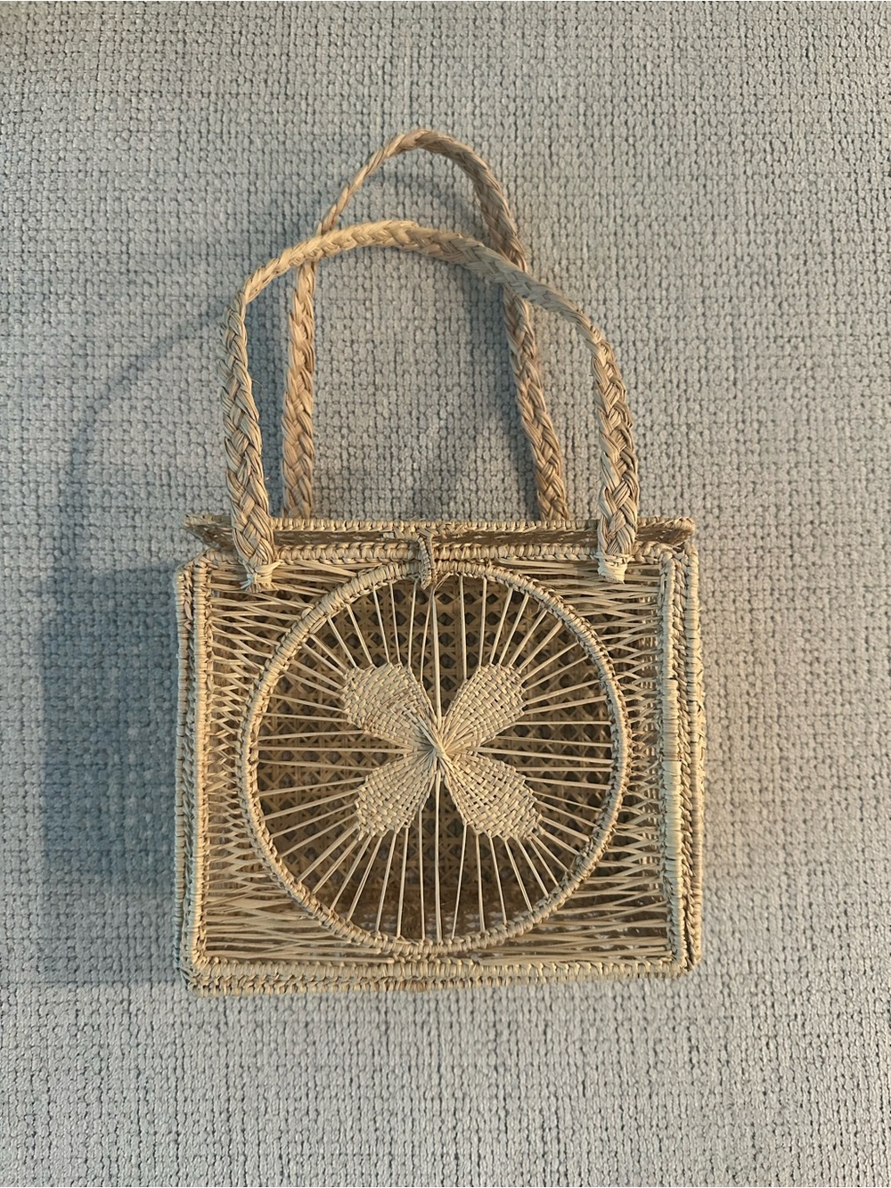 Handwoven Natural Straw Summer Bag - Neutral